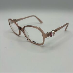 Fendi F812R 688 Translucent Rose Eyeglass Frames Temple w/Gems Italy 52-17-135